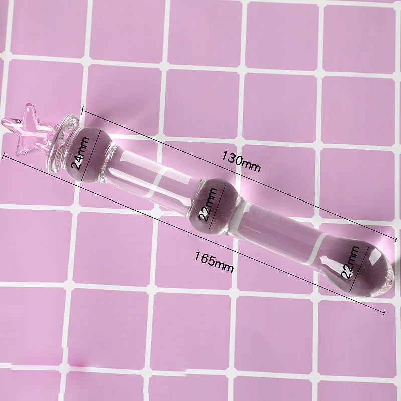 Crystal Glass Dildo Beads