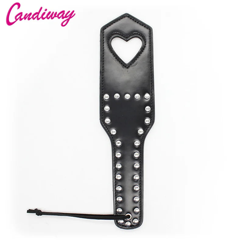 Heart-Shaped Leather Erotic Spanking Toy