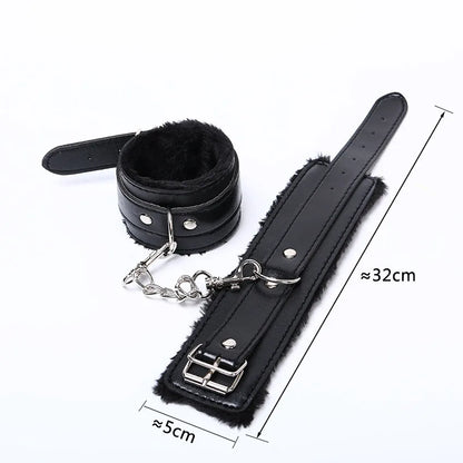 Hand Cuffs & Ankle Cuffs with Whip