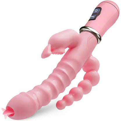 3 In 1 Dildo Vibrator Tongue Licking