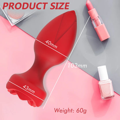 Rose Vibrator Dildo Plug