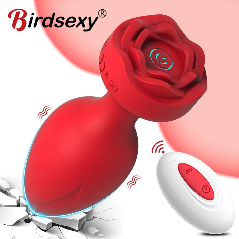 Rose Vibrator Dildo Plug