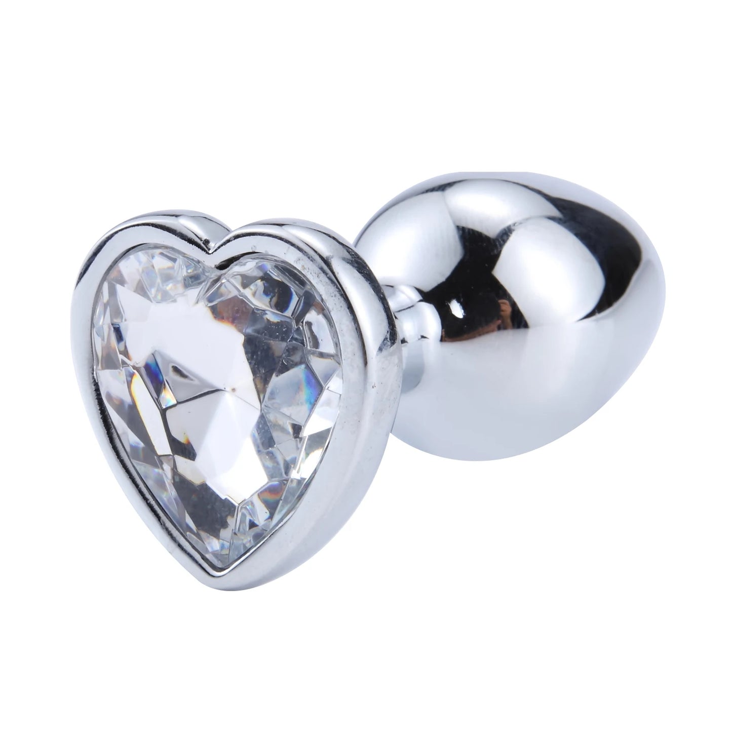 Stainless Steel Crystal heart Plug