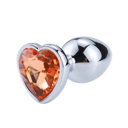 Stainless Steel Crystal heart Plug