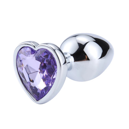 Stainless Steel Crystal heart Plug