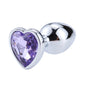 Stainless Steel Crystal heart Plug