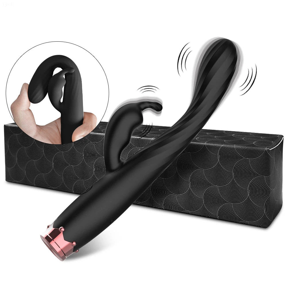 2 In 1 Dildo Vibrator Ten Modes