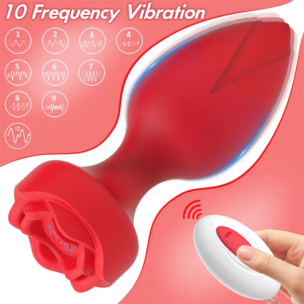 Rose Vibrator Dildo Plug